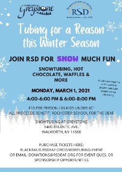 Snowtubing event flyer image